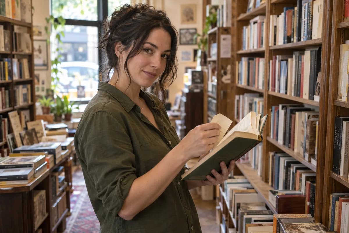 ИИ-изображение: взрослая девушка находит записку в книге